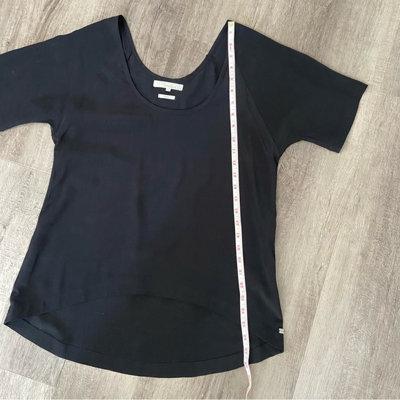 Monk & Lou Black Silk Shortsleeved Top size M - Picture 3 of 9